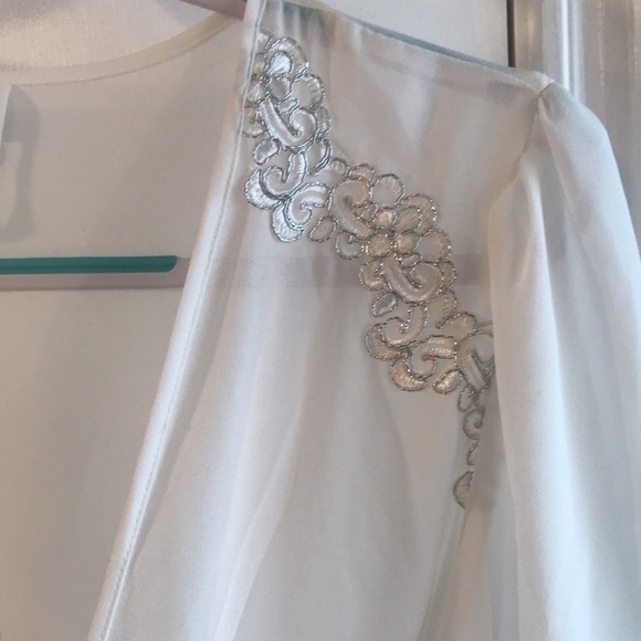 Seductivewear Sheer White Robe Size L - Picture 3 of 7